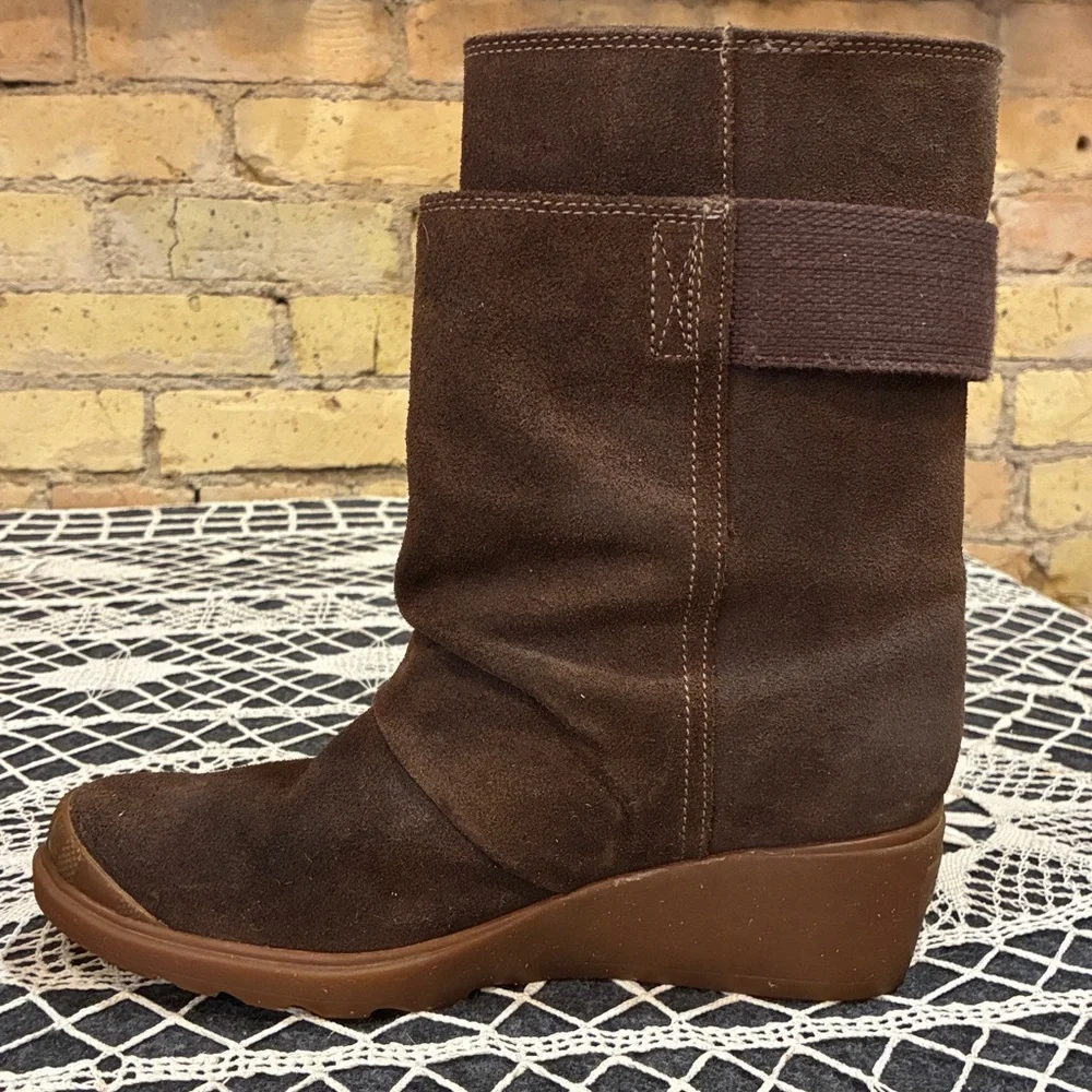 Sorel Toronto Dark Brown Suede Winter Boots, sz 8 - Picture 7 of 10